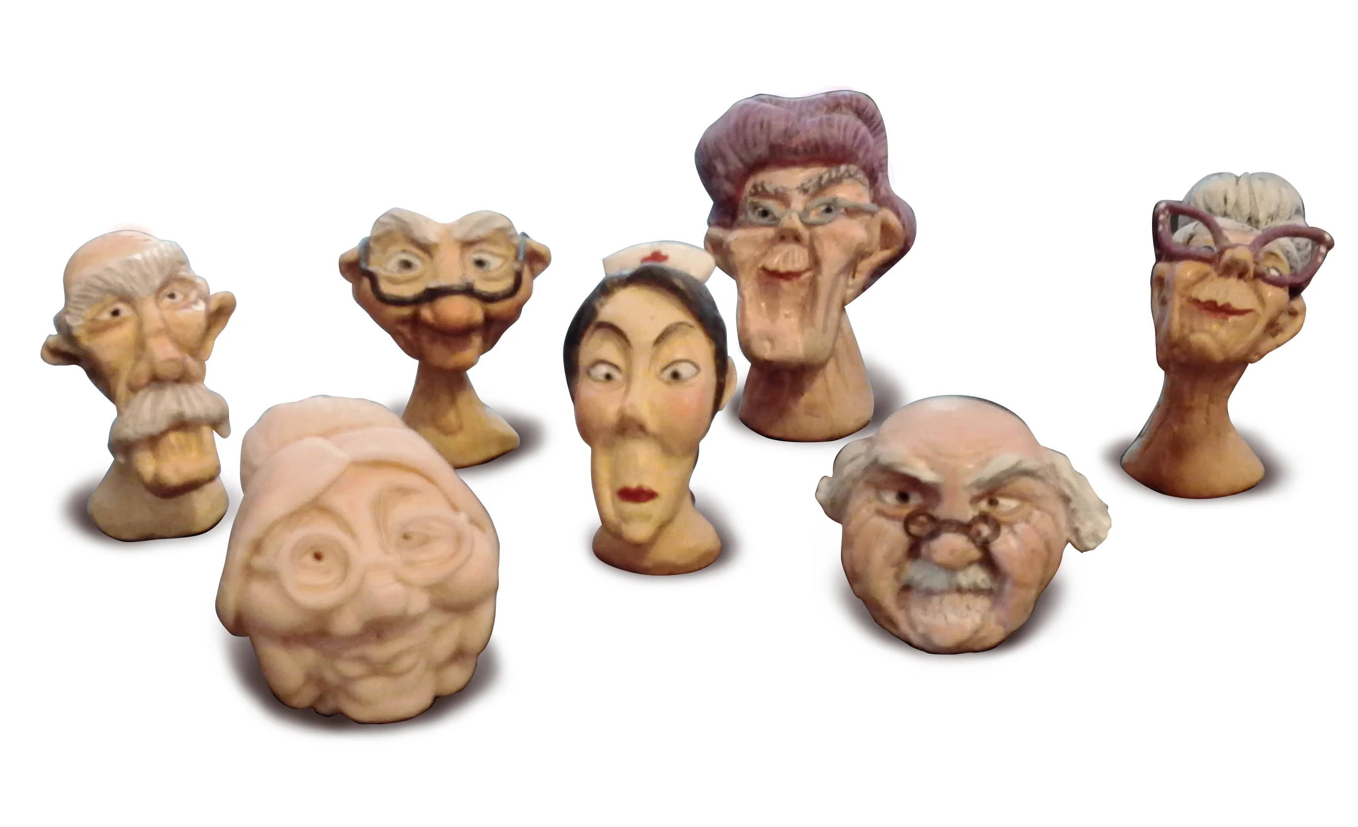 Pions des personnages du jeu "Les évadés de Locroupie"